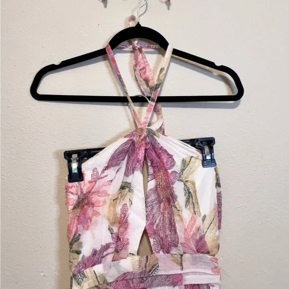 Speechless Pink Floral Tiered Formal Dress. Lined. Size 4 - Picture 3 of 5